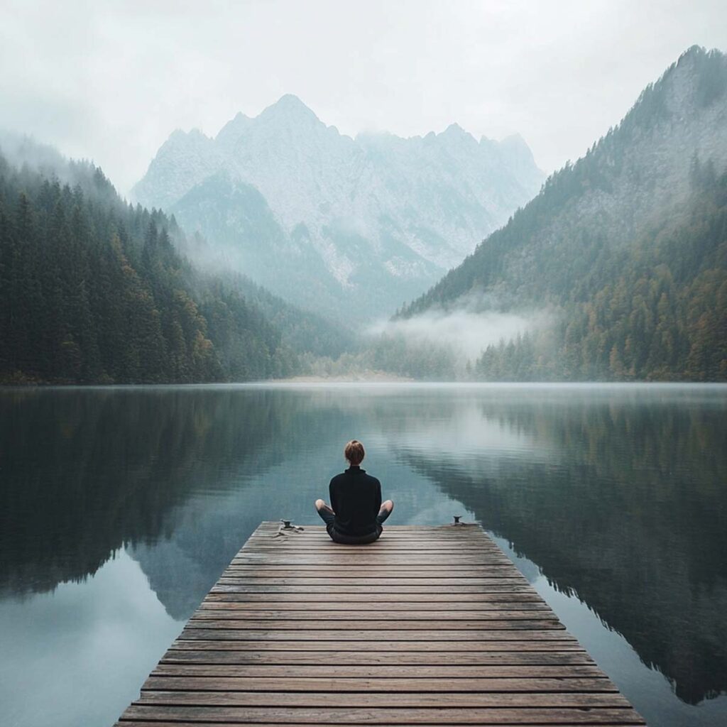Person on dock